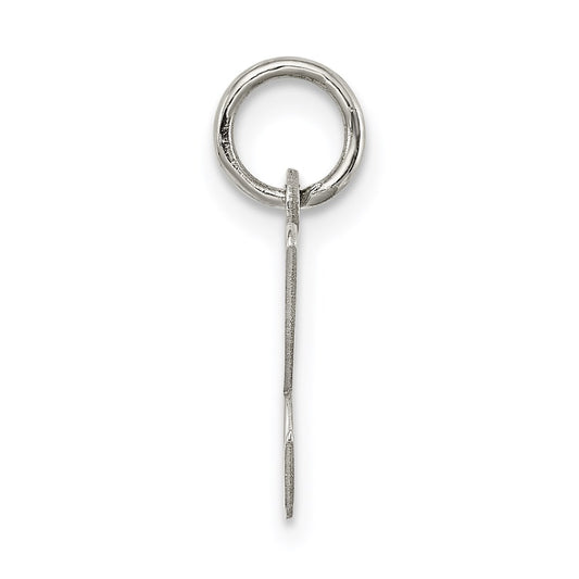 Sterling Silver Rhodium-plated Script Letter K Initial Charm