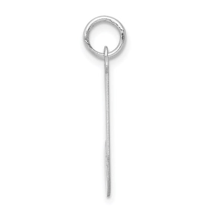Sterling Silver Rhodium-plated Script Letter J Initial Charm