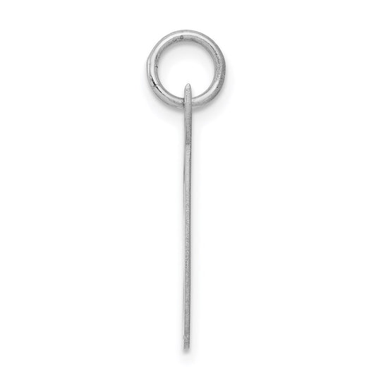 Sterling Silver Rhodium-plated Script Letter T Initial Charm