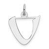 Sterling Silver Rhodium-plated Artisan Block Letter Y Initial Charm