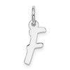 Sterling Silver Rhodium-plated Letter F Initial Charm