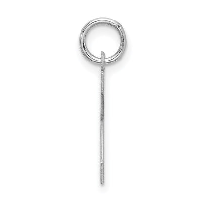 Sterling Silver Rhodium-plated Block Letter K Initial Charm