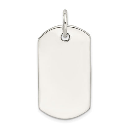 Sterling Silver Dog Tag Pendant