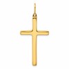 Sterling Silver Gold-tone Polished Cross Pendant