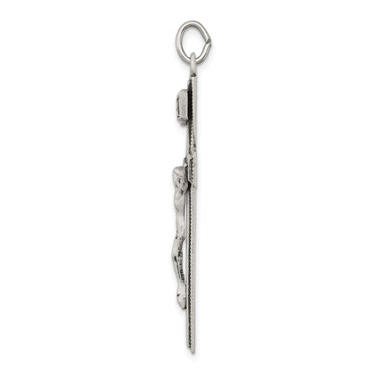 Sterling Silver Antiqued INRI Crucifix Pendant