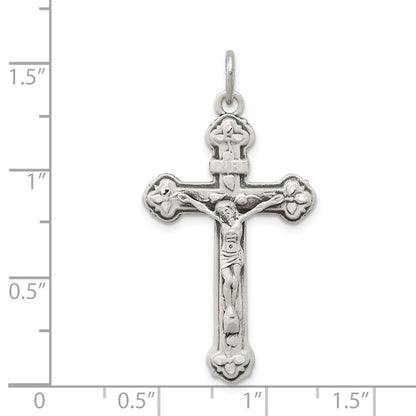 Sterling Silver Antiqued INRI Crucifix Pendant