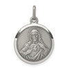 Sterling Silver Antiqued Sacred Heart of Jesus Medal