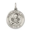 Sterling Silver Antiqued Sacred Heart of Mary Medal