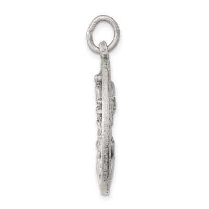 Sterling Silver Antiqued Our Lady of the Holy Scapular Medal