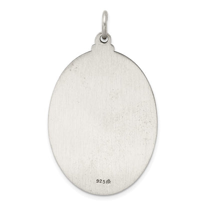 Sterling Silver Antiqued Saint Christopher Medal