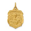 24k Gold-plated Sterling Silver Saint Michael Badge Medal