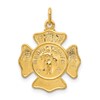 24k Gold-plated Sterling Silver Saint Florian Fireman's Badge Medal