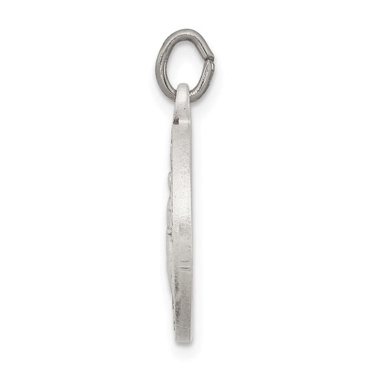 Sterling Silver Antiqued Saint Francis of Assisi Medal