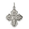 Sterling Silver Antiqued Reservible 4-way Medal