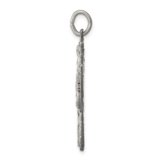 Sterling Silver Antiqued Reversible 4-way Medal