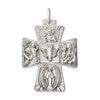 Sterling Silver Antiqued Reversible 4-way Medal