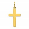 Sterling Silver Gold-tone Polished Cross Pendant