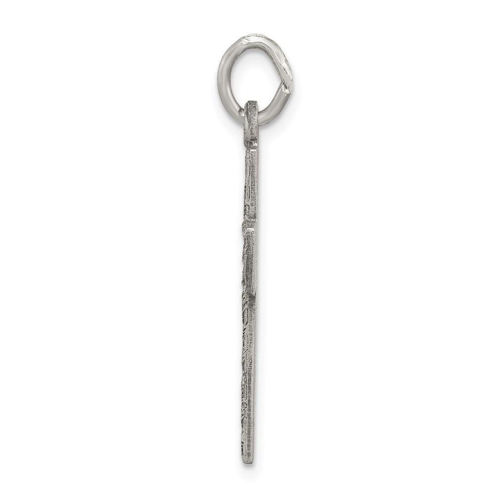 Sterling Silver Antiqued Cross Charm