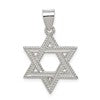 Sterling Silver Satin Star of David Charm