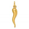 Sterling Silver Gold-tone Italian Horn Pendant