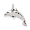 Sterling Silver Antiqued Small Dolphin Charm
