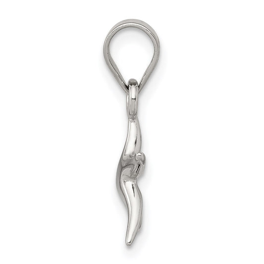 Sterling Silver Rhodium-platedStarfish Pendant