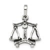 Sterling Silver Antiqued Libra Zodiac Pendant