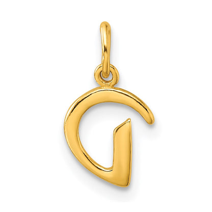 Sterling Silver Gold-tone Polished Letter D Initial Charm