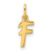Sterling Silver Gold-tone Polished Letter F Initial Charm