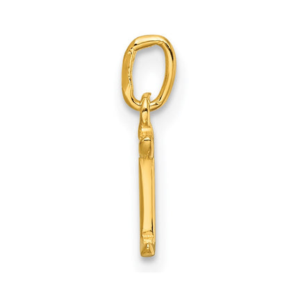 Sterling Silver Gold-tone Polished Letter I Initial Charm