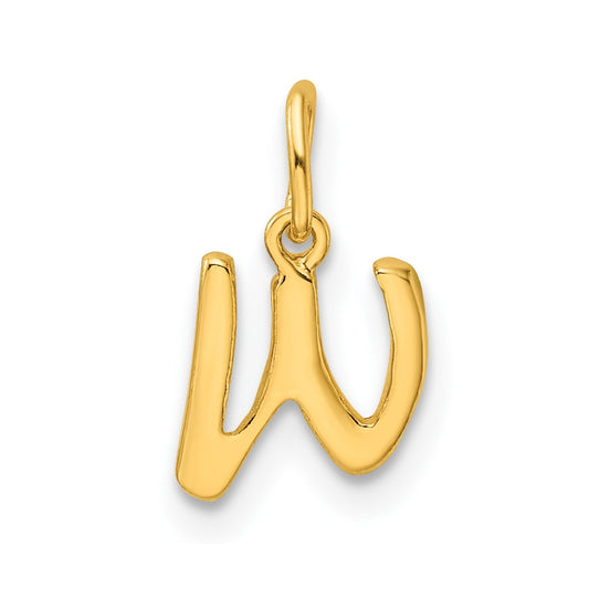 Sterling Silver Letter W Initial Charm