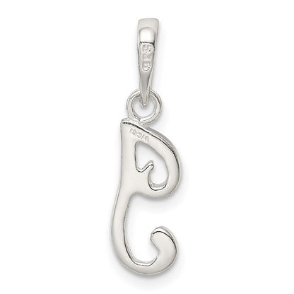 Sterling Silver Letter I Initial Pendant