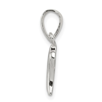 Sterling Silver Letter W Initial Pendant
