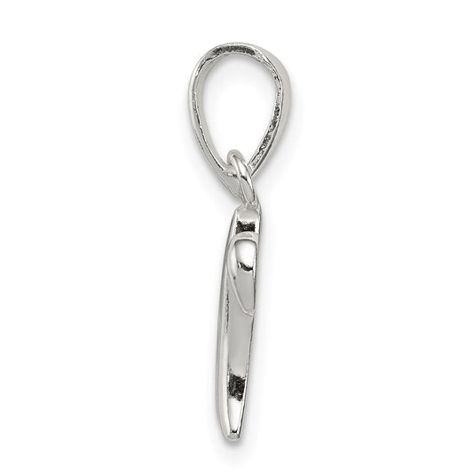 Sterling Silver Letter W Initial Pendant