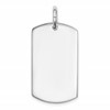 Sterling Silver Polished Dog Tag Pendant