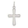 Sterling Silver Polished Cross Charm