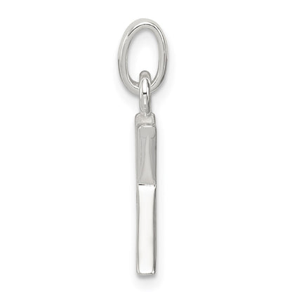 Sterling Silver White CZ Letter K Initial Pendant
