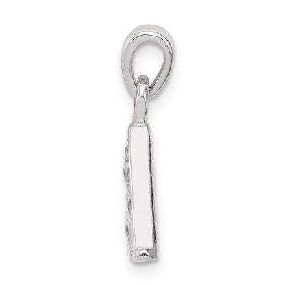 Sterling Silver CZ Letter A Initial Pendant