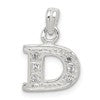 Sterling Silver CZ Letter D Initial Pendant