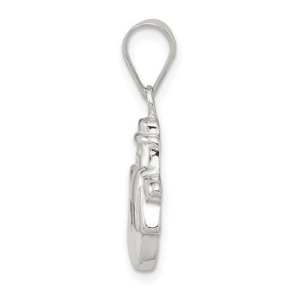 Sterling Silver Enameled Snowman Charm