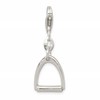 Sterling Silver Small Polished Horse Stirrup Charm