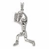 Sterling Silver Basketball Player Charm