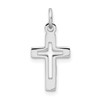 Sterling Silver Platinum-plated Cross Pendant