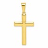 Sterling Silver Gold-tone Polished Cross Pendant