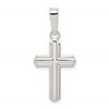 Sterling Silver Polished Cross Pendant
