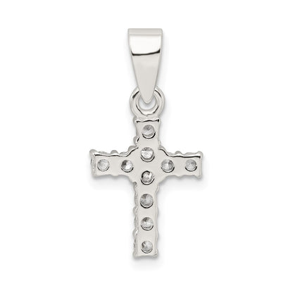Sterling Silver CZ Cross Pendant