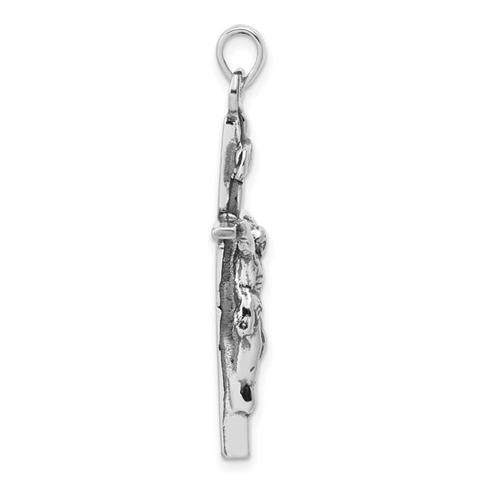 Sterling Silver Antiqued Crucifix Charm