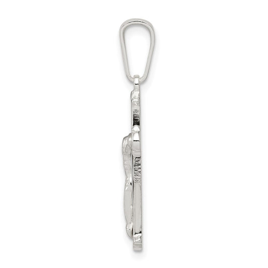 Sterling Silver Polished Crucifix Pendant