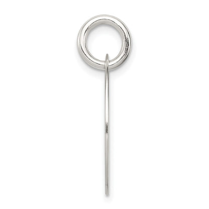 Sterling Silver Polished Enamel Love Pendant