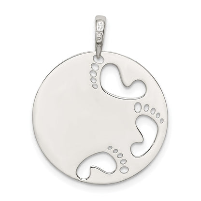 Sterling Silver Polished Me & Mom Pendant
